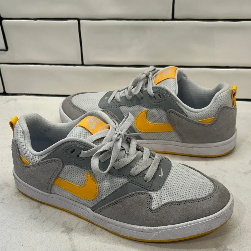 Nike Alleyoop SB 'Particle Grey‎ University Gold' Sneakers Skate Shoes 7.5